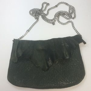 Handmade Crossbody Small Purse Green Leather